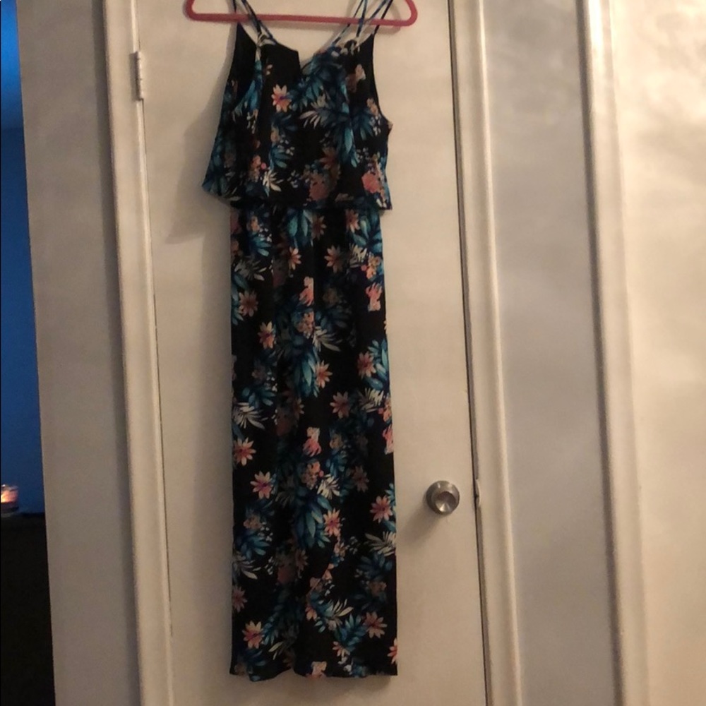 Black Floral Long Dress